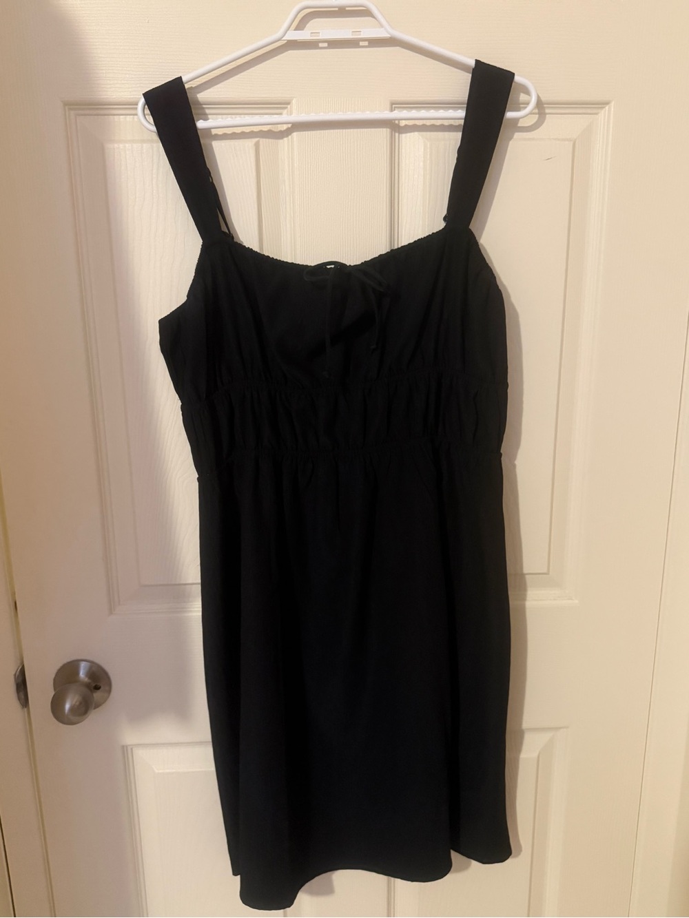 Women's Black Maxi Sundress with Wide Straps